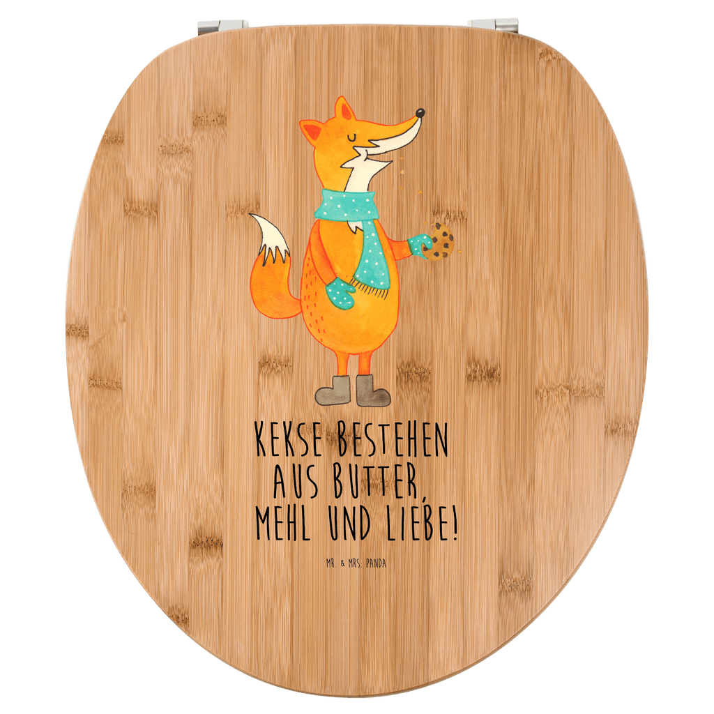 Motiv WC Sitz Fuchs Keks Klobrille, Klodeckel, Toilettendeckel, WC-Sitz, Toilette, Fuchs, Füchse, Backen Spruch, Kekse, Winter, Weihnachtszeit, Plätzchen, Liebe, Küche Deko