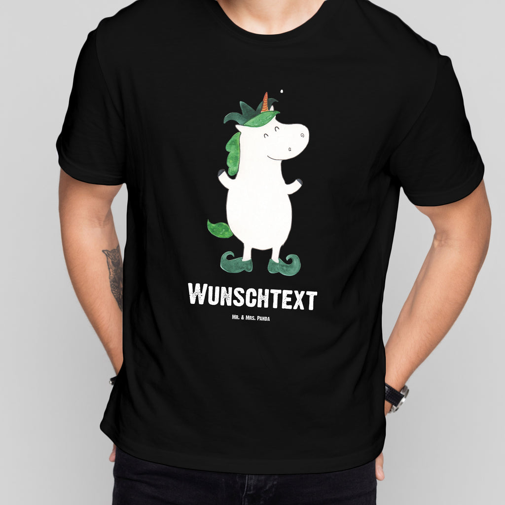 Personalisiertes T-Shirt Einhorn Joker T-Shirt Personalisiert, T-Shirt mit Namen, T-Shirt mit Aufruck, Männer, Frauen, Wunschtext, Bedrucken, Einhorn, Einhörner, Einhorn Deko, Pegasus, Unicorn, Hofnarr, Kasper, Gaukler, Mittelalter