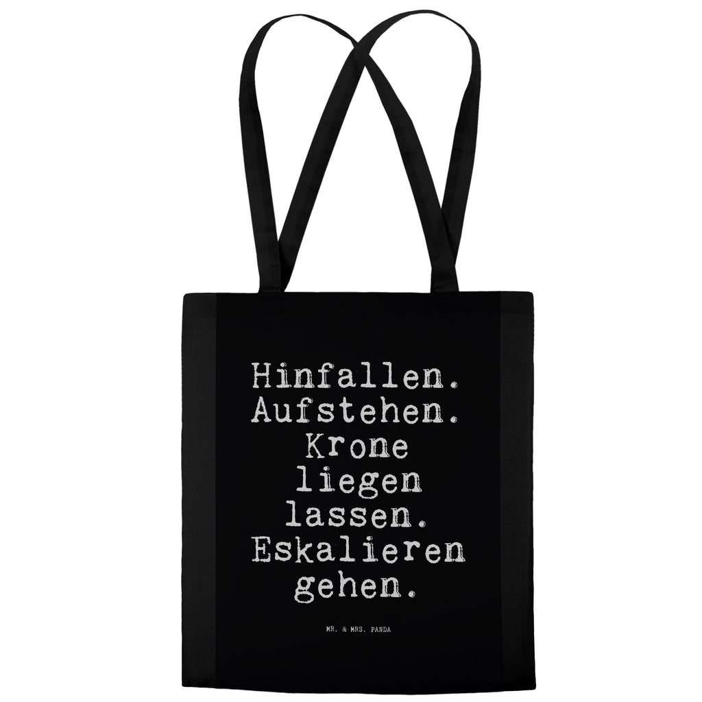 Tragetasche Hinfallen. Aufstehen. Krone liegen... Beuteltasche, Beutel, Einkaufstasche, Jutebeutel, Stoffbeutel, Tasche, Shopper, Umhängetasche, Strandtasche, Schultertasche, Stofftasche, Tragetasche, Badetasche, Jutetasche, Einkaufstüte, Laptoptasche, Spruch, Sprüche, lustige Sprüche, Weisheiten, Zitate, Spruch Geschenke, Spruch Sprüche Weisheiten Zitate Lustig Weisheit Worte