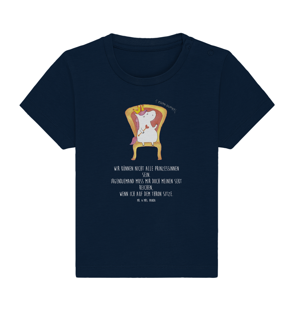 Organic Baby Shirt Einhorn König Baby T-Shirt, Jungen Baby T-Shirt, Mädchen Baby T-Shirt, Shirt, Einhorn, Einhörner, Einhorn Deko, Pegasus, Unicorn, König, Präsident, Bundeskanzler, Herrscher, Kaiser, Prinzessin, Krone
