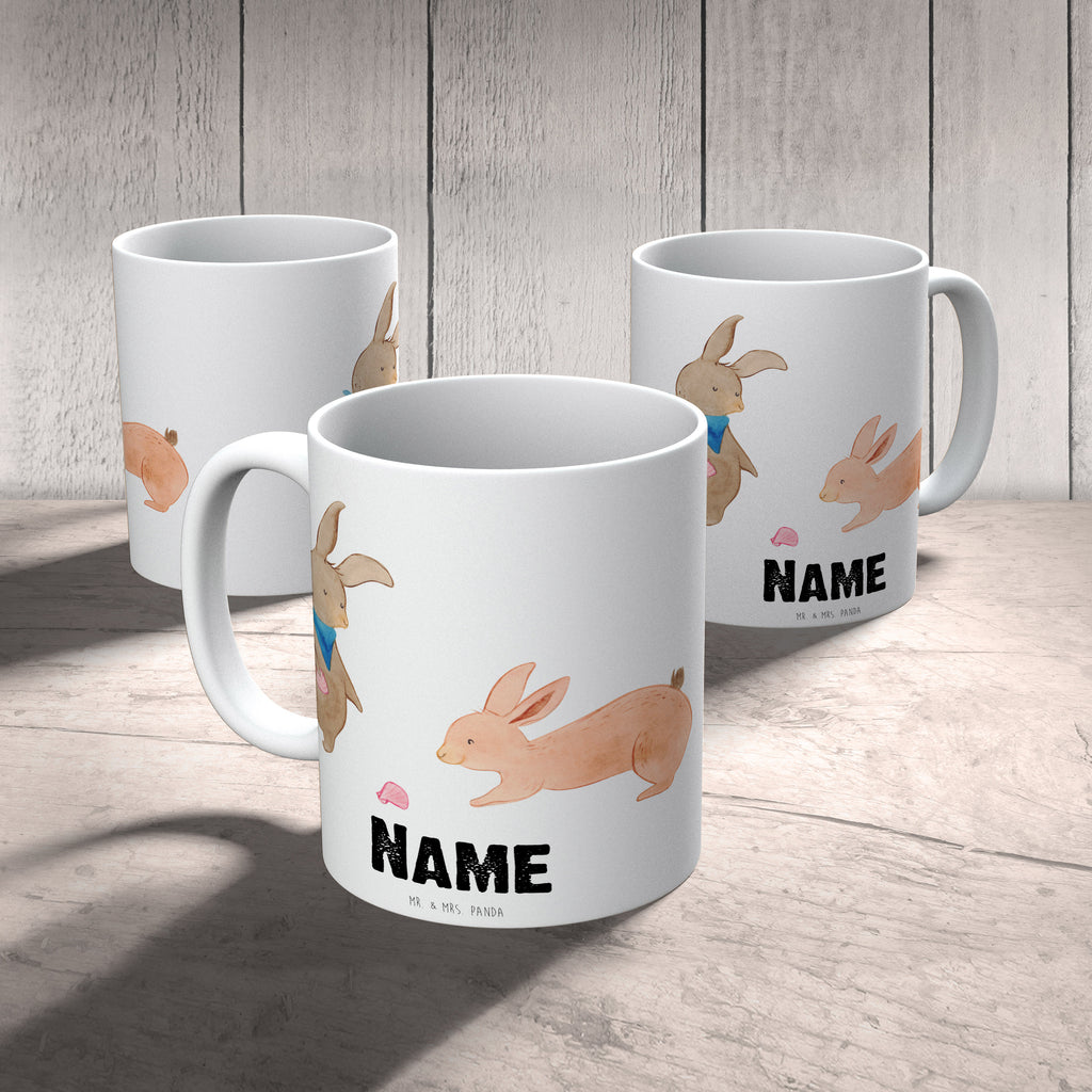 Personalisierte Tasse Hasen Muschel Personalisierte Tasse, Namenstasse, Wunschname, Personalisiert, Tasse, Namen, Drucken, Tasse mit Namen, Familie, Vatertag, Muttertag, Bruder, Schwester, Mama, Papa, Oma, Opa, Hasen, beste Freundin, Freundin, Freundinnen, best friends, BFF, Muscheln sammeln, Muscheln, Meer