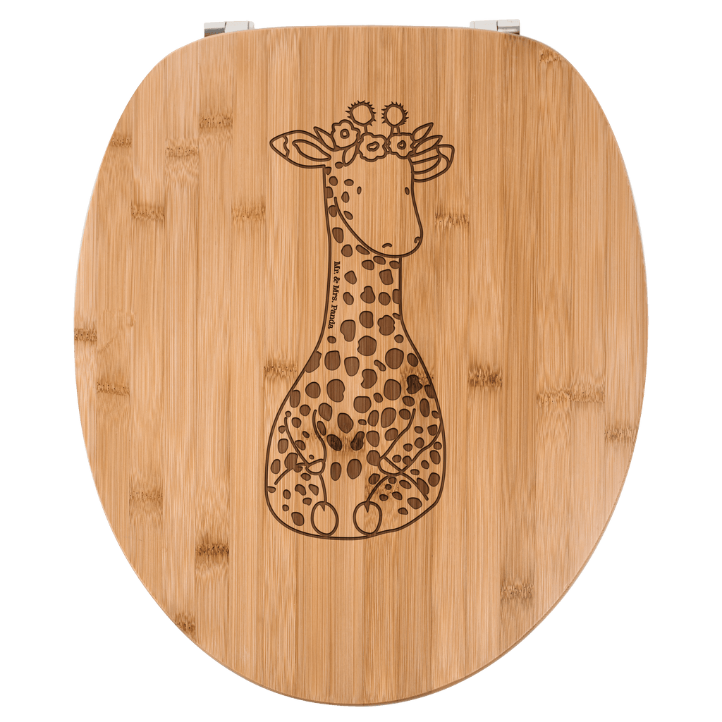 WC Sitz Giraffe Blumenkranz Klobrille, Klodeckel, Toilettendeckel, WC-Sitz, Toilette, Afrika, Wildtiere, Giraffe, Blumenkranz, Abenteurer, Selbstliebe, Freundin