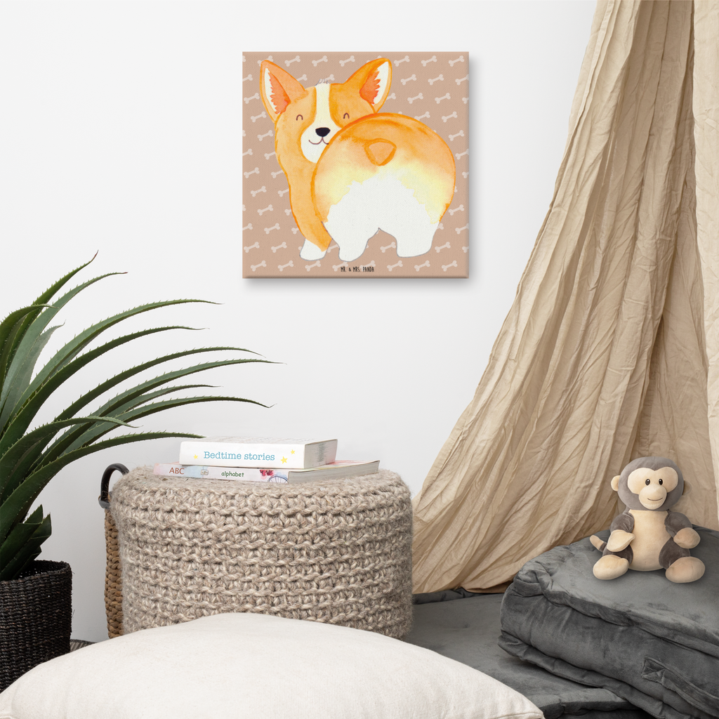 Leinwand Bild Corgi Po Leinwand, Bild, Kunstdruck, Wanddeko, Dekoration, Hund, Hundemotiv, Haustier, Hunderasse, Tierliebhaber, Hundebesitzer, Sprüche, Corgie, Hundeliebe, Motivation, Selbstliebe, Spruch