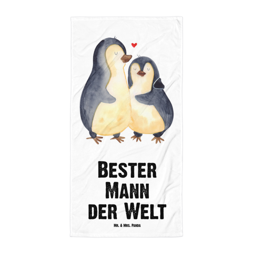 XL Badehandtuch Pinguin Bester Mann der Welt Handtuch, Badetuch, Duschtuch, Strandtuch, Saunatuch, für, Dankeschön, Geschenk, Schenken, Geburtstag, Geburtstagsgeschenk, Geschenkidee, Danke, Bedanken, Mitbringsel, Freude machen, Geschenktipp, Ehemann, Beste, Mann, Partner, Freund, Traummann, Liebling, Ehepartner, Ehe, Gatte, Lebensgefährte, Bräutigam, Kleinigkeit