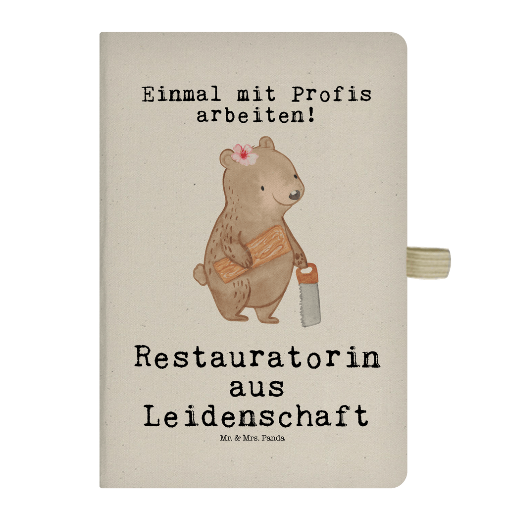 Baumwoll Notizbuch Restauratorin aus Leidenschaft Notizen, Eintragebuch, Tagebuch, Notizblock, Adressbuch, Journal, Kladde, Skizzenbuch, Notizheft, Schreibbuch, Schreibheft, Beruf, Ausbildung, Jubiläum, Abschied, Rente, Kollege, Kollegin, Geschenk, Schenken, Arbeitskollege, Mitarbeiter, Firma, Danke, Dankeschön