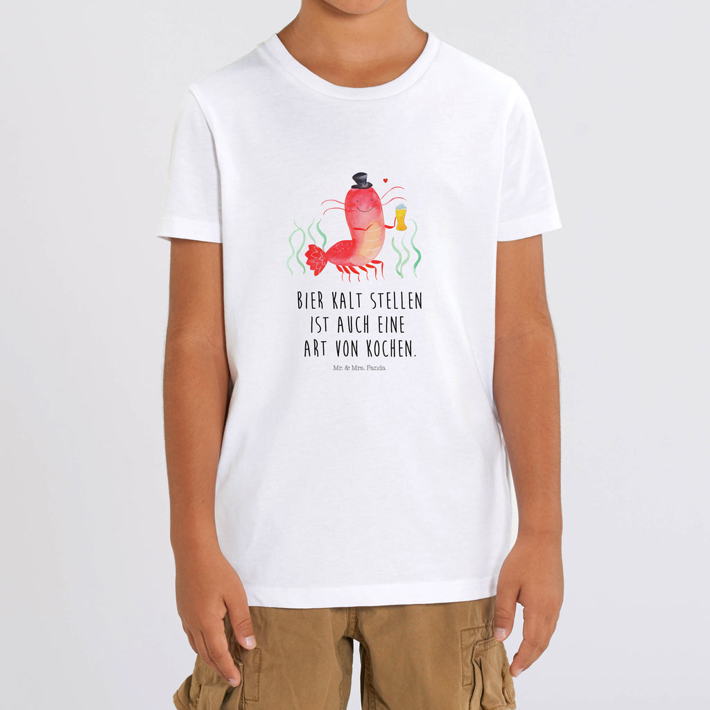 Organic Kinder T-Shirt Hummer mit Weizen Kinder T-Shirt, Kinder T-Shirt Mädchen, Kinder T-Shirt Jungen, Meerestiere, Meer, Urlaub, Garnele, Garnelen, Bier, Kochen, Männerhaushalt, Junggeselle, Junggesellin, Bierliebhaber, Kneipe, Gasthaus, Wirtschaft