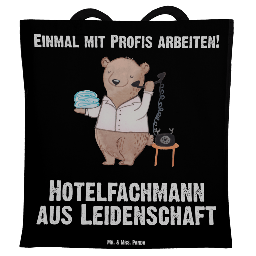 Tragetasche Hotelfachmann aus Leidenschaft Beuteltasche, Beutel, Einkaufstasche, Jutebeutel, Stoffbeutel, Tasche, Shopper, Umhängetasche, Strandtasche, Schultertasche, Stofftasche, Tragetasche, Badetasche, Jutetasche, Einkaufstüte, Laptoptasche, Beruf, Ausbildung, Jubiläum, Abschied, Rente, Kollege, Kollegin, Geschenk, Schenken, Arbeitskollege, Mitarbeiter, Firma, Danke, Dankeschön, Hotelfachmann, Hotelkaufmann, Hotelfachangestellter, Hotelier, Hoteleröffnung