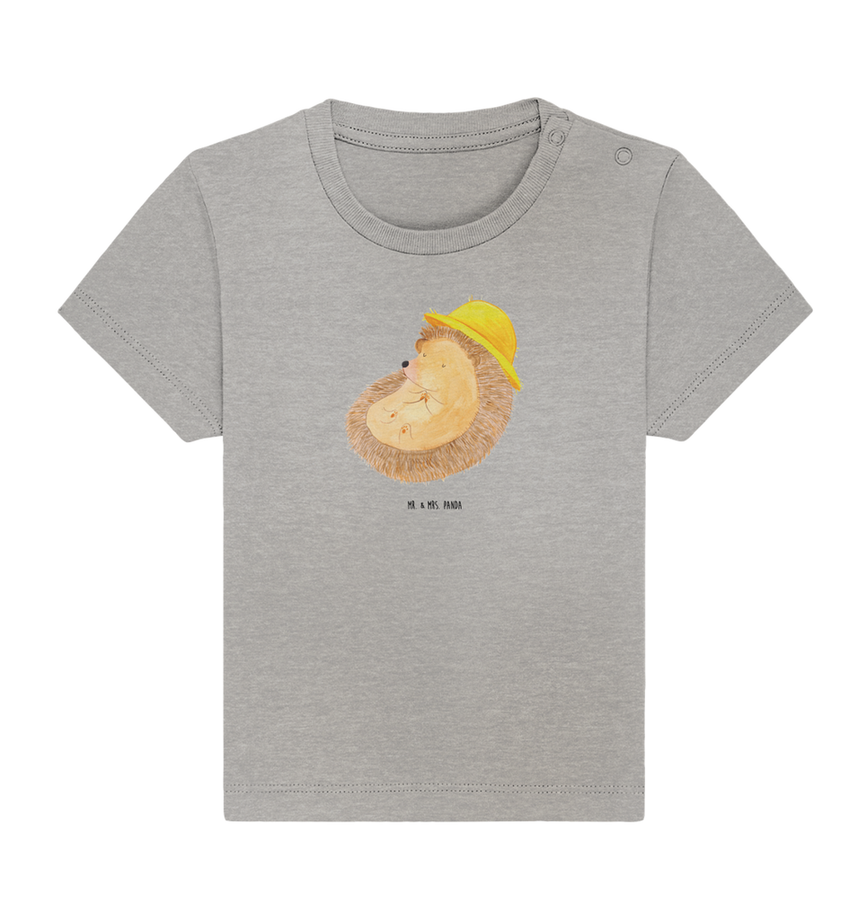 Organic Baby Shirt Igel Beten Baby T-Shirt, Jungen Baby T-Shirt, Mädchen Baby T-Shirt, Shirt, Tiermotive, Gute Laune, lustige Sprüche, Tiere, Igel, Igel mit Hut, Sonnenhut, Gott, Amen, beten, Leben, Dankbarkeit, Dankbar sein, dankbar, genießen