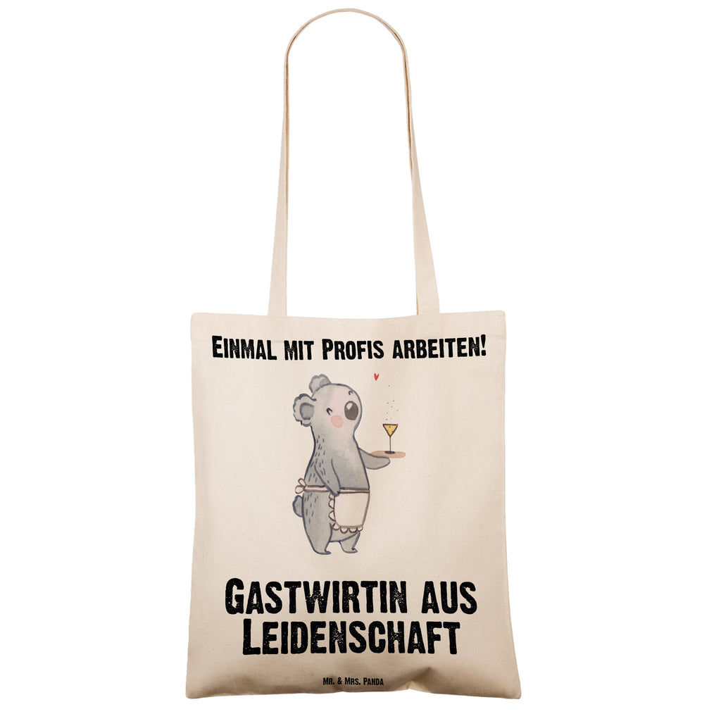 Tragetasche Gastwirtin aus Leidenschaft Beuteltasche, Beutel, Einkaufstasche, Jutebeutel, Stoffbeutel, Tasche, Shopper, Umhängetasche, Strandtasche, Schultertasche, Stofftasche, Tragetasche, Badetasche, Jutetasche, Einkaufstüte, Laptoptasche, Beruf, Ausbildung, Jubiläum, Abschied, Rente, Kollege, Kollegin, Geschenk, Schenken, Arbeitskollege, Mitarbeiter, Firma, Danke, Dankeschön, Kneipenwirtin, Gastwirtin, Gaststätte, Kneipe, Eröffnung, Barkeeperin, Rum, Bar