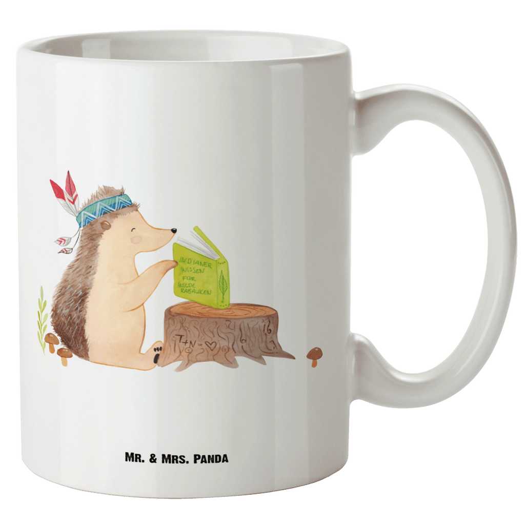 XL Tasse Igel Indianer XL Tasse, Große Tasse, Grosse Kaffeetasse, XL Becher, XL Teetasse, spülmaschinenfest, Jumbo Tasse, Groß, Waldtiere, Tiere, Igel, Indianer, Abenteuer, Lagerfeuer, Camping