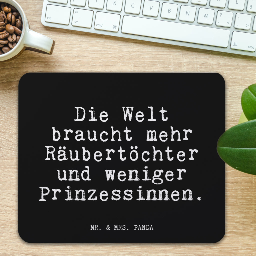 Mauspad Fun Talk Die Welt braucht mehr Räubertöchter und weniger Prinzessinnen. Mousepad, Computer zubehör, Büroausstattung, PC Zubehör, Arbeitszimmer, Mauspad, Einzigartiges Mauspad, Designer Mauspad, Mausunterlage, Mauspad Büro, Spruch, Sprüche, lustige Sprüche, Weisheiten, Zitate, Spruch Geschenke, Glizer Spruch Sprüche Weisheiten Zitate Lustig Weisheit Worte