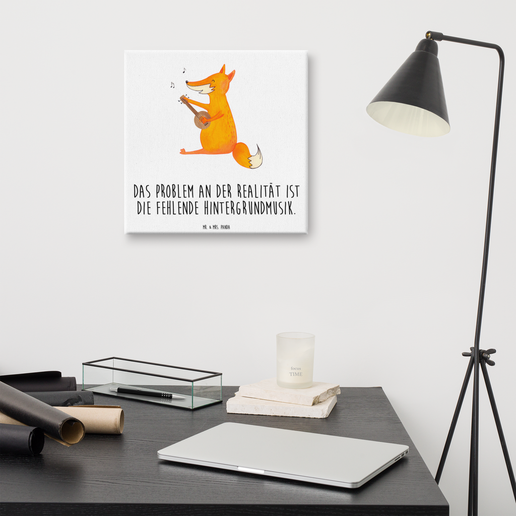 Leinwand Bild Fuchs Gitarre Leinwand, Bild, Kunstdruck, Wanddeko, Dekoration, Fuchs, Füchse, Geschenk Musiker, Musik Spruch, Musikerin, Sänger, Sängerin, Gitarre