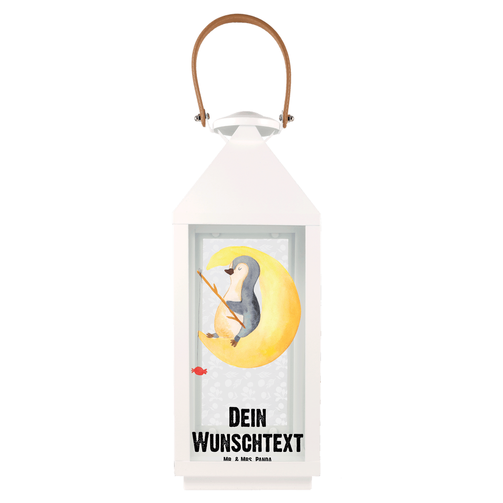 Personalisierte Deko Laterne Pinguin Mond Gartenlampe, Gartenleuchte, Gartendekoration, Gartenlicht, Laterne kleine Laternen, XXL Laternen, Laterne groß, Pinguin, Pinguine, Spruch, schlafen, Nachtruhe, Einschlafen, Schlafzimmer, Schlafstörungen, Gästezimmer