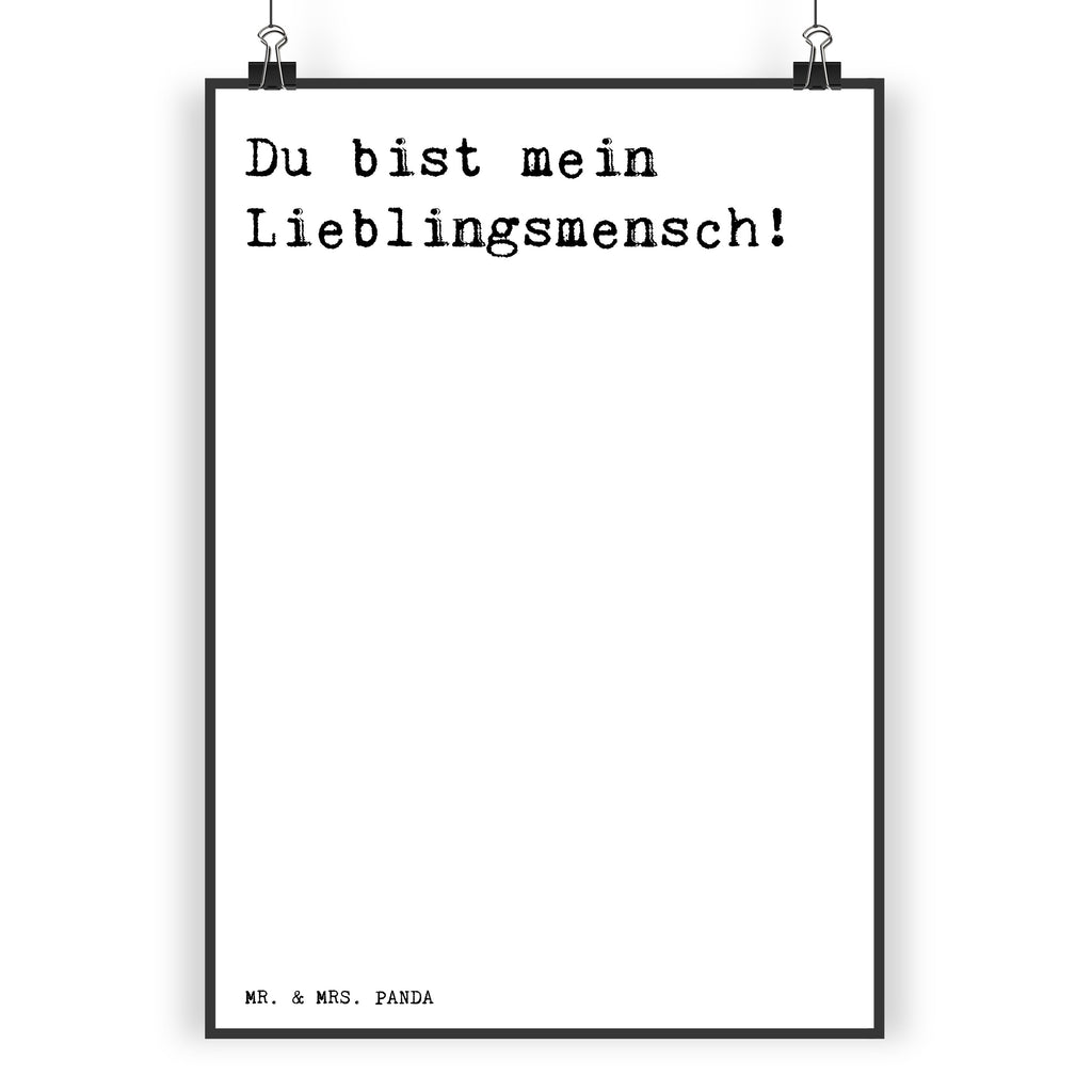 Poster Du bist mein Lieblingsmensch! Poster, Wandposter, Bild, Wanddeko, Küchenposter, Kinderposter, Wanddeko Bild, Raumdekoration, Wanddekoration, Handgemaltes Poster, Mr. & Mrs. Panda Poster, Designposter, Kunstdruck, Posterdruck, Spruch, Sprüche, lustige Sprüche, Weisheiten, Zitate, Spruch Geschenke, Spruch Sprüche Weisheiten Zitate Lustig Weisheit Worte