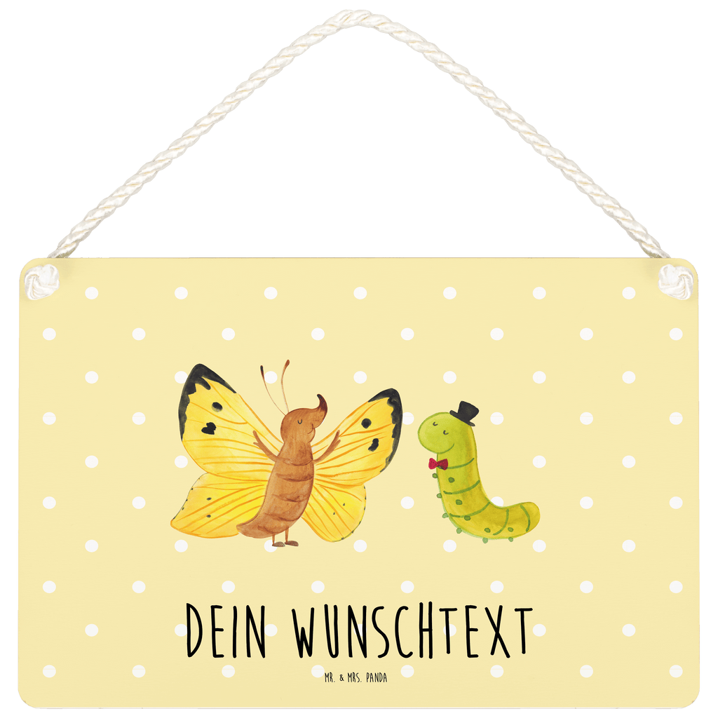 Personalisiertes Deko Schild Raupe & Schmetterling Dekoschild, Deko Schild, Schild, Tür Schild, Türschild, Holzschild, Wandschild, Wanddeko, Tiermotive, Gute Laune, lustige Sprüche, Tiere, Raupe, Schmetterling, Zitronenfalter, Entwicklung, Erwachsen werden, Kokon, Hut, Hütchen, Schönheit, Aufwachsen