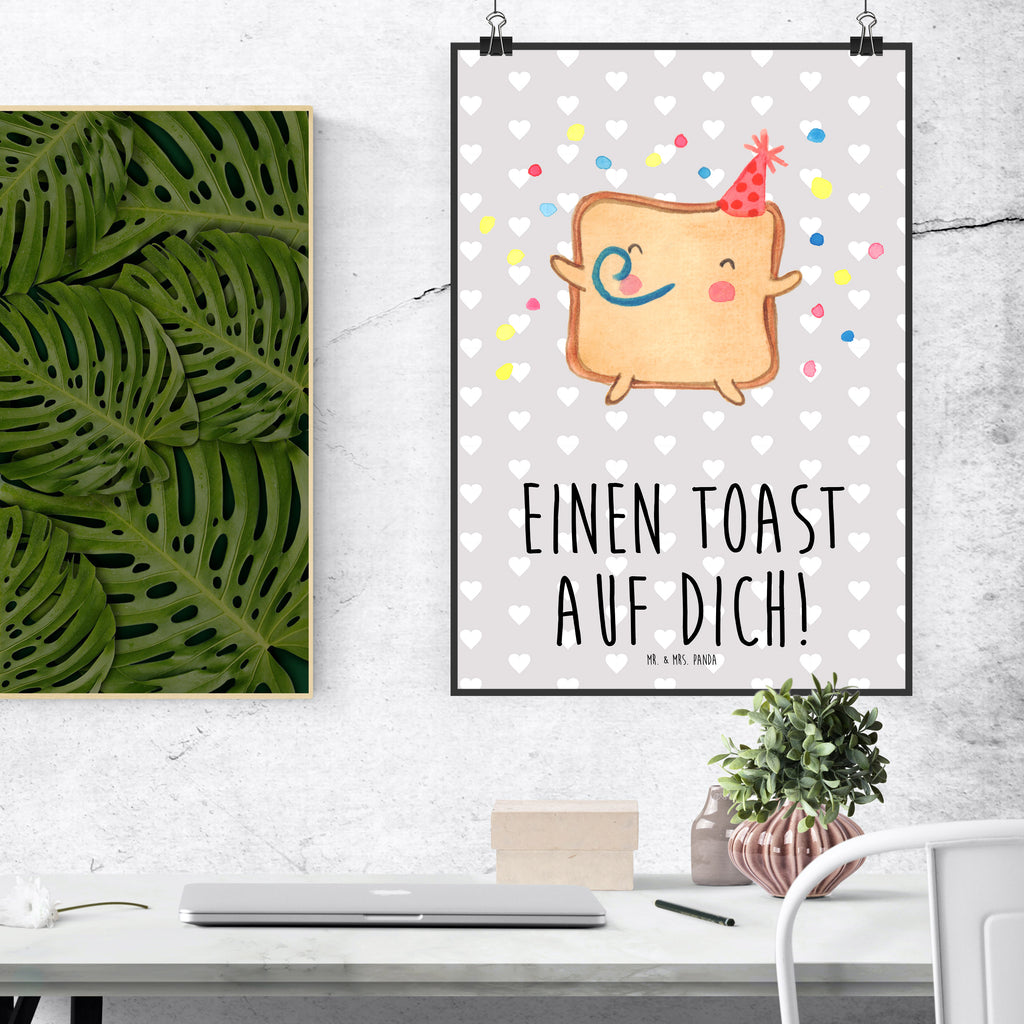 Poster Toast Party Poster, Wandposter, Bild, Wanddeko, Küchenposter, Kinderposter, Wanddeko Bild, Raumdekoration, Wanddekoration, Handgemaltes Poster, Mr. & Mrs. Panda Poster, Designposter, Kunstdruck, Posterdruck, Liebe, Partner, Freund, Freundin, Ehemann, Ehefrau, Heiraten, Verlobung, Heiratsantrag, Liebesgeschenk, Jahrestag, Hocheitstag, Valentinstag, Geschenk für Frauen, Hochzeitstag, Mitbringsel, Geschenk für Freundin, Geschenk für Partner, Liebesbeweis, für Männer, für Ehemann