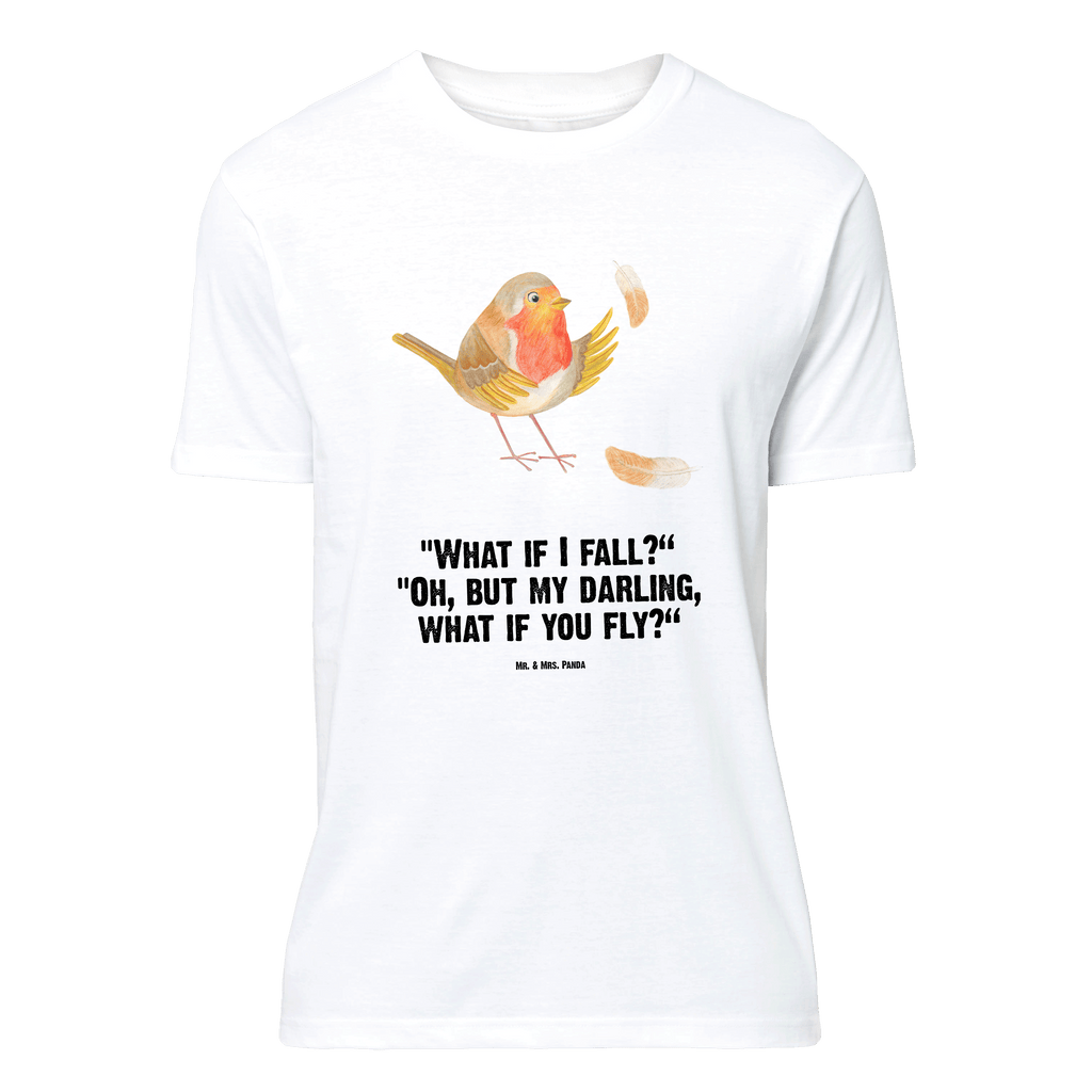 Größe XXL T-Shirt Rotkehlchen mit Federn T-Shirt, Shirt, Tshirt, Lustiges T-Shirt, T-Shirt mit Spruch, Party, Junggesellenabschied, Jubiläum, Geburstag, Herrn, Damen, Männer, Frauen, Schlafshirt, Nachthemd, Sprüche, Tiermotive, Gute Laune, lustige Sprüche, Tiere, What if i fall, Rotkehlchen, Spruch Motivation, Spruch Mut, Vogel, Motivation Sprüche, Motivationsbilder, fliegen