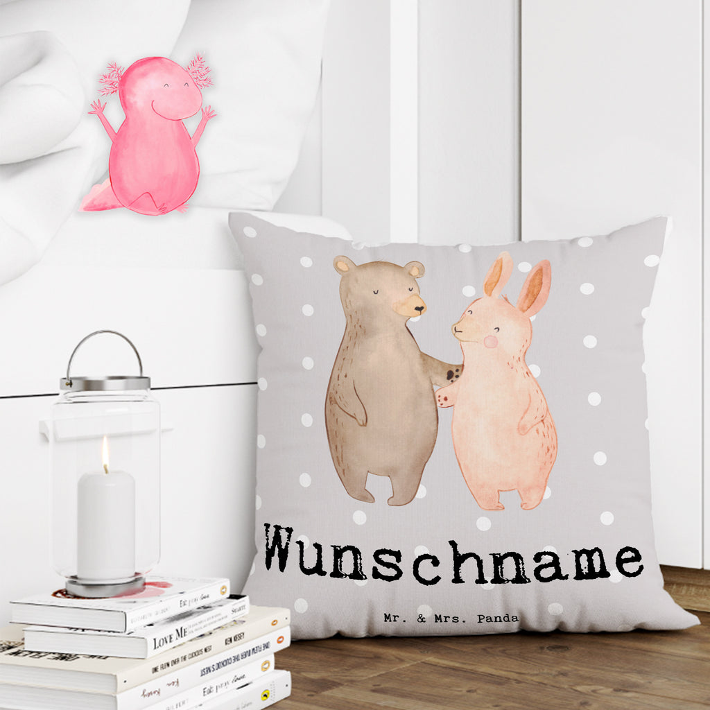 Personalisiertes Kissen Hase Beste Freunde der Welt Kissen, personalisiert, Name, Wunschname, bedrucken, Kopfkissen, für, Dankeschön, Geschenk, Schenken, Geburtstag, Geburtstagsgeschenk, Geschenkidee, Danke, Bedanken, Mitbringsel, Freude machen, Geschenktipp, Freunde, best friends, Freundschaft, Freundin, Freund, Clique, Kumpel, bae, bff