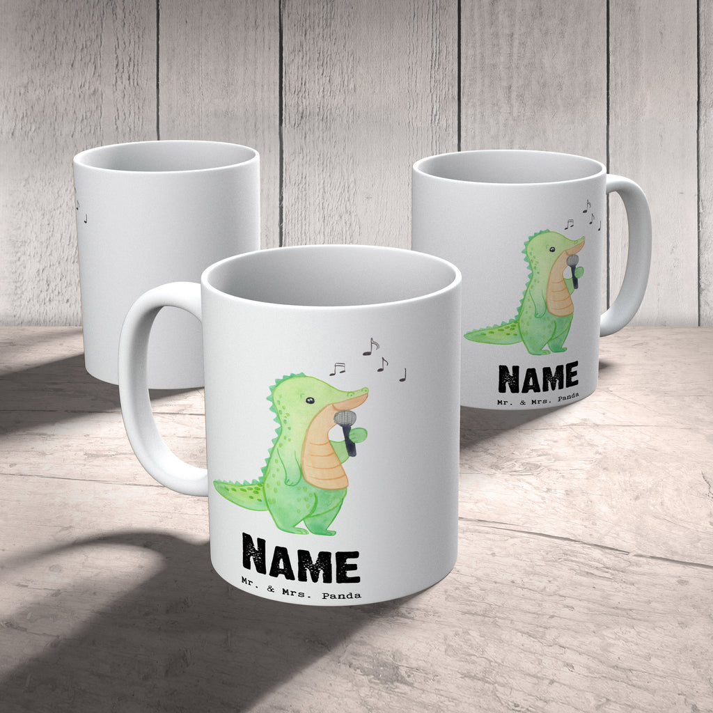 Personalisierte Tasse Krokodil Singen Personalisierte Tasse, Namenstasse, Wunschname, Personalisiert, Tasse, Namen, Drucken, Tasse mit Namen, Geschenk, Sport, Sportart, Hobby, Schenken, Danke, Dankeschön, Auszeichnung, Gewinn, Sportler, Singen, Band, Live Auftritt, Gesang, Hobbysänger