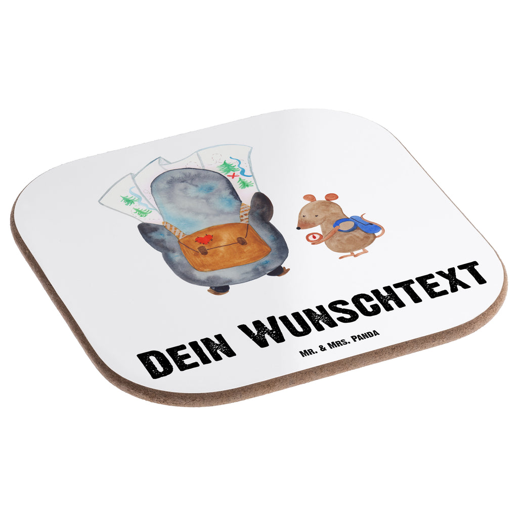 Personalisierte Untersetzer Pinguin & Maus Wanderer Personalisierte Untersetzer, PErsonalisierte Bierdeckel, Personalisierte Glasuntersetzer, Peronalisierte Untersetzer Gläser, Personalisiert Getränkeuntersetzer, Untersetzer mit Namen, Bedrucken, Personalisieren, Namensaufdruck, Pinguin, Pinguine, Abenteurer, Abenteuer, Roadtrip, Ausflug, Wanderlust, wandern