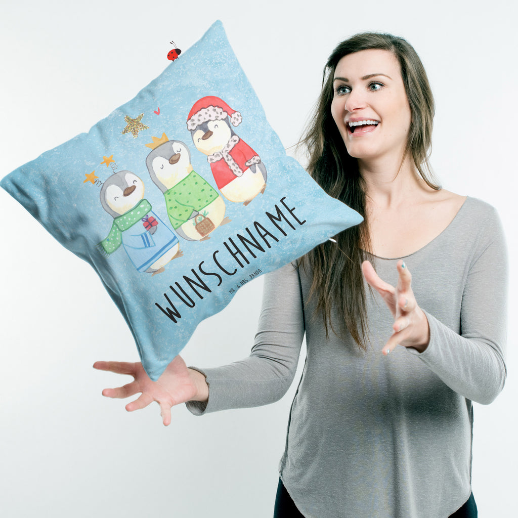 Personalisiertes Kissen Winterzeit Heilige drei Könige Kissen, personalisiert, Name, Wunschname, bedrucken, Kopfkissen, Winter, Weihnachten, Weihnachtsdeko, Nikolaus, Advent, Heiligabend, Wintermotiv, Weihnachtsmann, Heilige drei Könige, Weihnachtstage, Weihnachtszeit