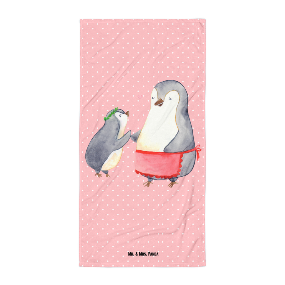 XL Badehandtuch Pinguin mit Kind Handtuch, Badetuch, Duschtuch, Strandtuch, Saunatuch, Familie, Vatertag, Muttertag, Bruder, Schwester, Mama, Papa, Oma, Opa, Geschenk, Mami, Mutti, Mutter, Geburststag