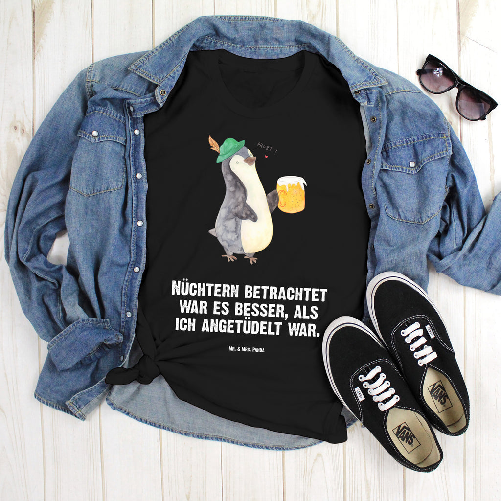 T-Shirt Standard Pinguin Bier T-Shirt, Shirt, Tshirt, Lustiges T-Shirt, T-Shirt mit Spruch, Party, Junggesellenabschied, Jubiläum, Geburstag, Herrn, Damen, Männer, Frauen, Schlafshirt, Nachthemd, Sprüche, Pinguin, Pinguine, Bier, Oktoberfest