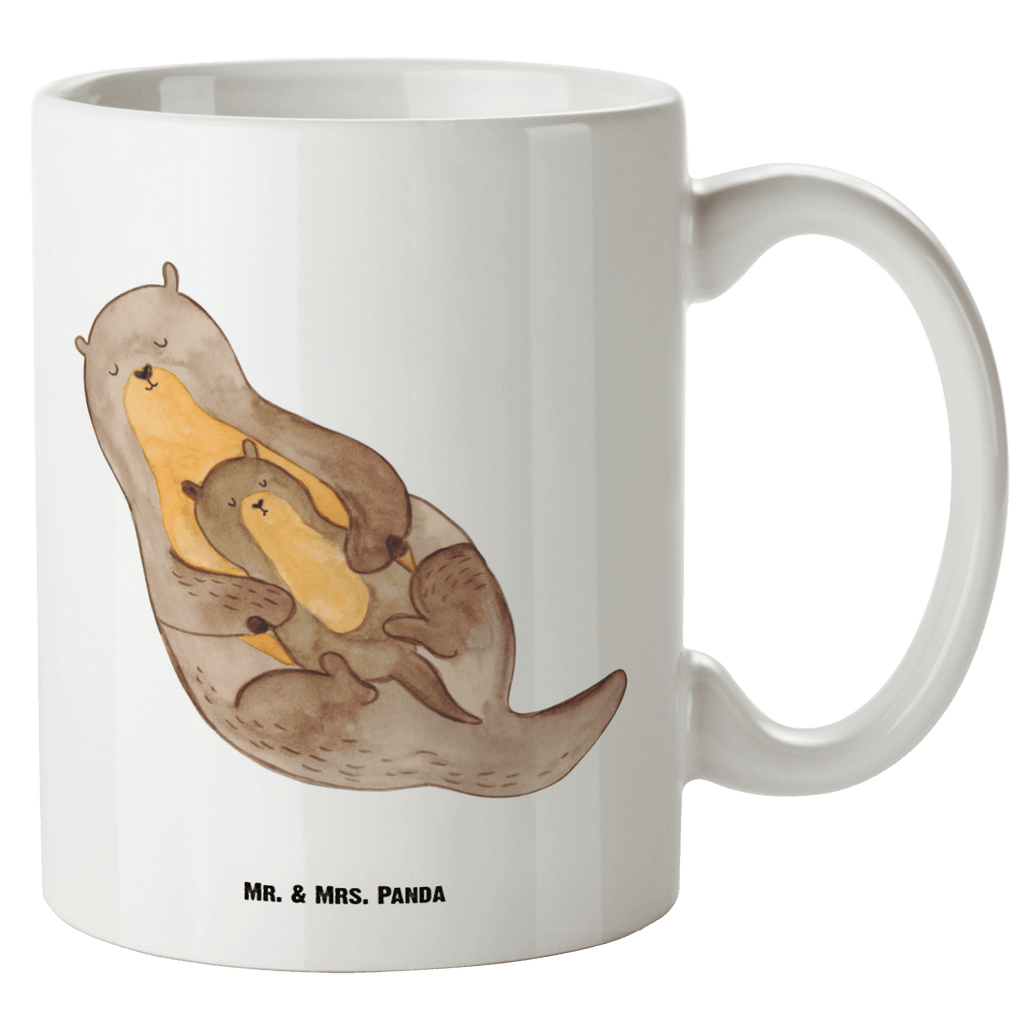 XL Tasse Otter mit Kind XL Tasse, Große Tasse, Grosse Kaffeetasse, XL Becher, XL Teetasse, spülmaschinenfest, Jumbo Tasse, Groß, Otter, Fischotter, Seeotter, Otter Seeotter See Otter