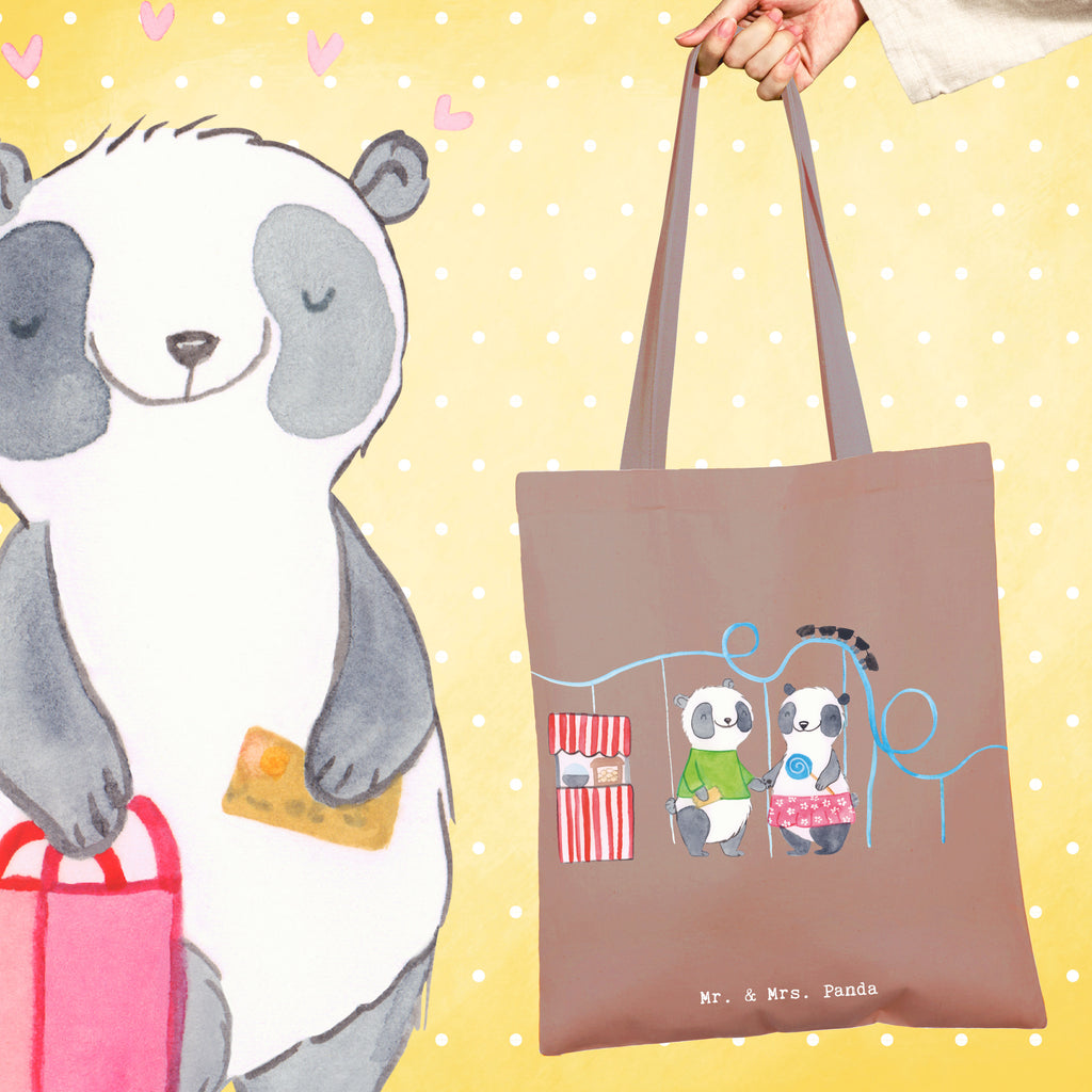 Tragetasche Pandas Freizeitpark besuchen Beuteltasche, Beutel, Einkaufstasche, Jutebeutel, Stoffbeutel, Tasche, Shopper, Umhängetasche, Strandtasche, Schultertasche, Stofftasche, Tragetasche, Badetasche, Jutetasche, Einkaufstüte, Laptoptasche, Geschenk, Sport, Sportart, Hobby, Schenken, Danke, Dankeschön, Auszeichnung, Gewinn, Sportler, Freizeitpark besuchen, Achterbahn fahren