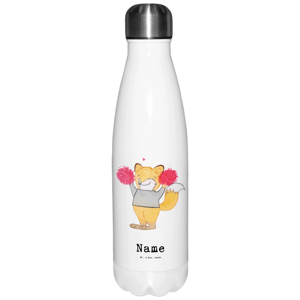 Personalisierte Thermosflasche Fuchs Cheerleader Tage Personalisierte Isolierflasche, Personalisierte Thermoflasche, Personalisierte Trinkflasche, Trinkflasche Mit Namen, Wunschname, Bedrucken, Namensflasche, Geschenk, Sport, Sportart, Hobby, Schenken, Danke, Dankeschön, Auszeichnung, Gewinn, Sportler, Cheerleader, Cheerleading, Turnen, Turn Club, Turniere