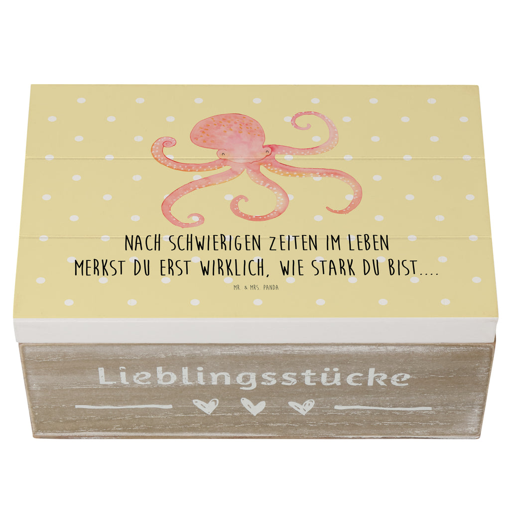 Holzkiste Tintenfisch Holzkiste, Kiste, Schatzkiste, Truhe, Schatulle, XXL, Erinnerungsbox, Erinnerungskiste, Dekokiste, Aufbewahrungsbox, Geschenkbox, Geschenkdose, Tiermotive, Gute Laune, lustige Sprüche, Tiere, Meer, Meerestier, Krake, Tintenfisch, Arme, Wasser, Ozean