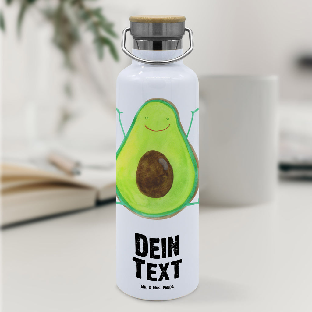 Personalisierte Trinkflasche Avocado Happy Personalisierte Trinkflasche, Trinkflasche mit Namen, Trinkflasche bedrucken, Flasche personalisiert, Trinkflasch mit Aufdruck, Trinkflasche Werbegeschenk, Namensaufdruck Trinkflasche, Sportflasche personalisiert, Trinkflasche Sport, Avocado, Veggie, Vegan, Gesund, Chaos