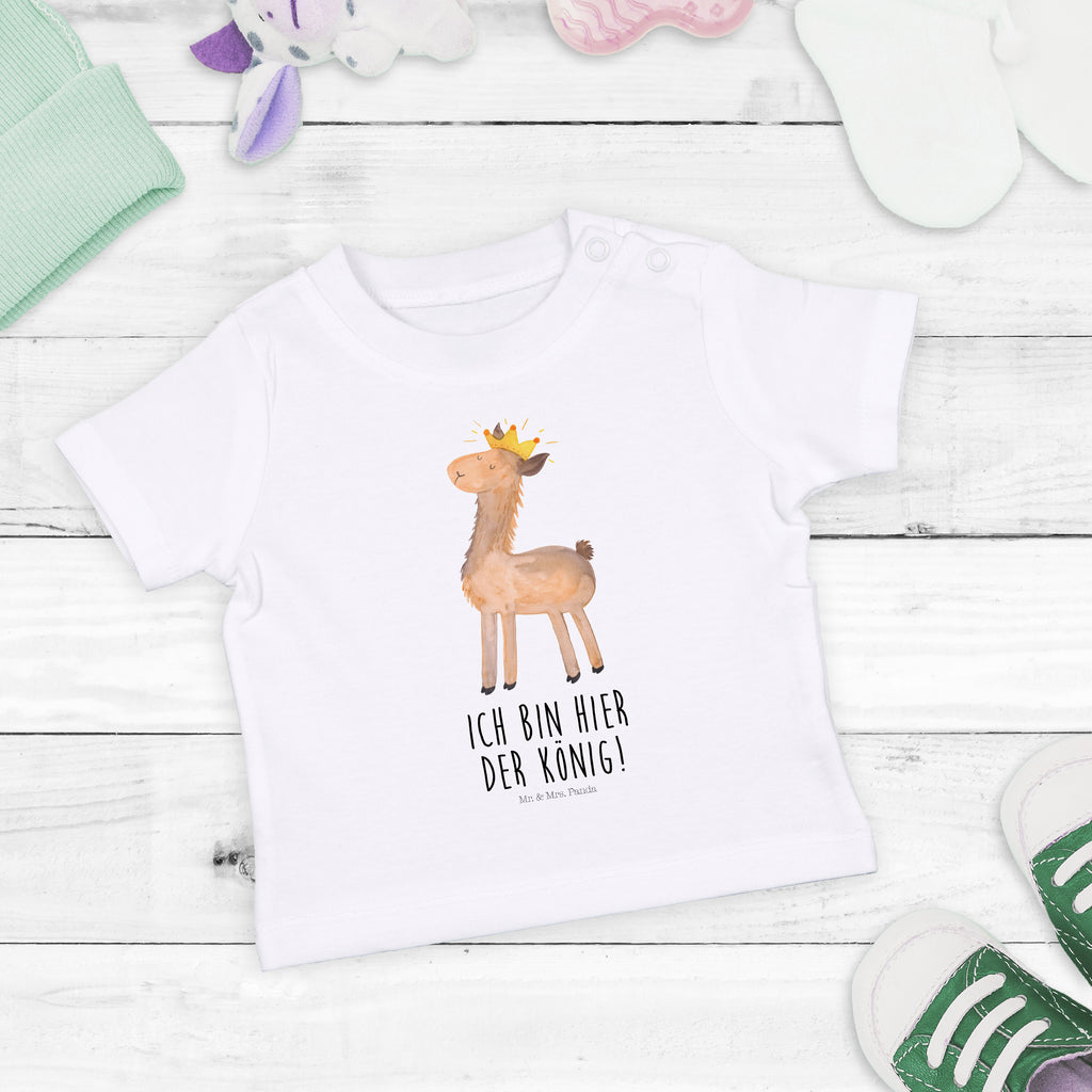 Organic Baby Shirt Lama König Baby T-Shirt, Jungen Baby T-Shirt, Mädchen Baby T-Shirt, Shirt, Lama, Alpaka, Lamas, König, Königin, Freundin, Mama, Papa, Büro Kollege, Kollegin, Chef, Vorgesetzter, Abi, Abitur