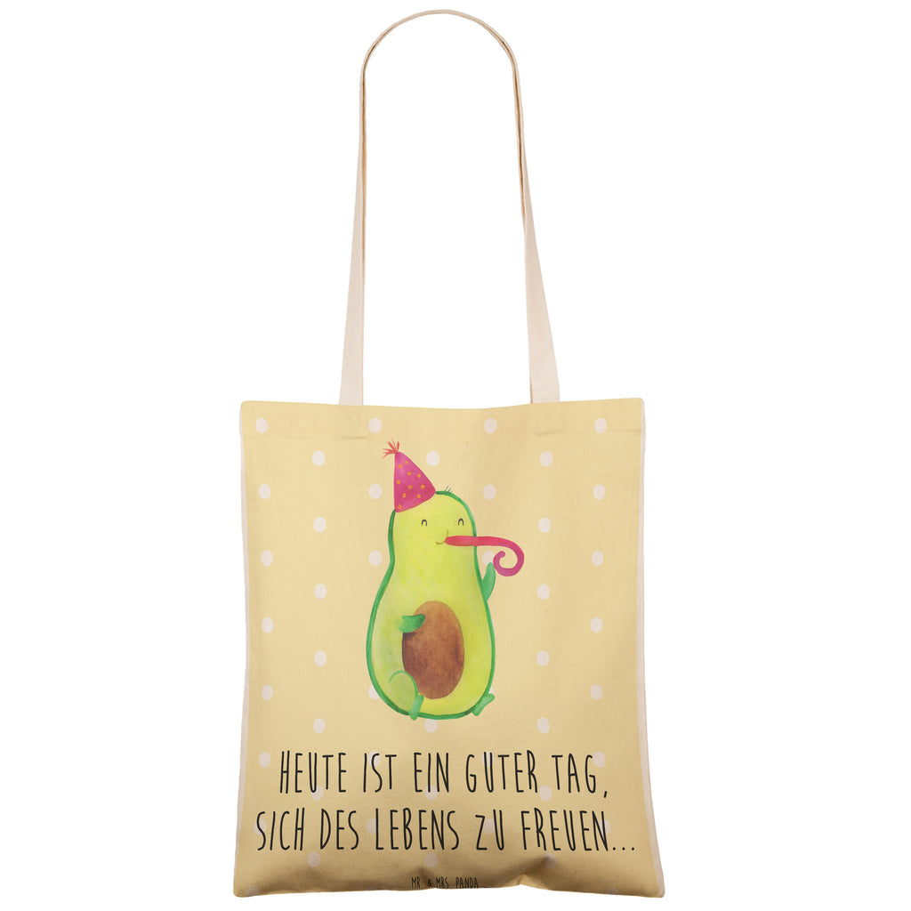 Einkaufstasche Avocado Feier Tragetasche, Tasche, Beutel, Stofftasche, Baumwolltasche, Umhängetasche, Shopper, Einkaufstasche, Beuteltasche, Avocado, Veggie, Vegan, Gesund, Party, Feierlichkeit, Feier, Fete, Geburtstag, Gute Laune, Tröte