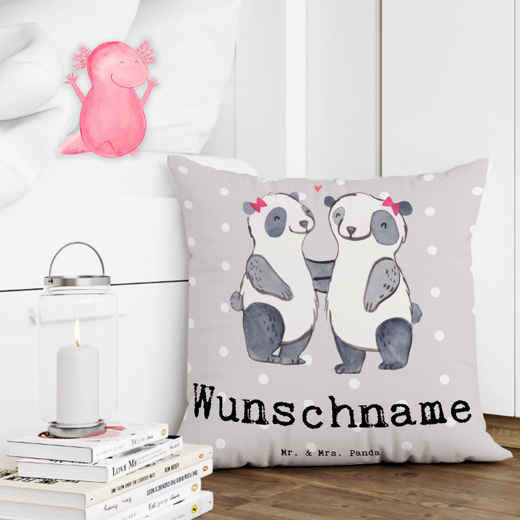 Personalisiertes Kissen Panda Beste Blutsschwester der Welt Kissen, personalisiert, Name, Wunschname, bedrucken, Kopfkissen, für, Dankeschön, Geschenk, Schenken, Geburtstag, Geburtstagsgeschenk, Geschenkidee, Danke, Bedanken, Mitbringsel, Freude machen, Geschenktipp, Blutsschwester, Blutsgeschwister, Freundin, Bae, Schwestern, Schwester, Geschwister, Schwesterherz, Sister, Familie, Kleinigkeit, Beste, Tochter, Liebe