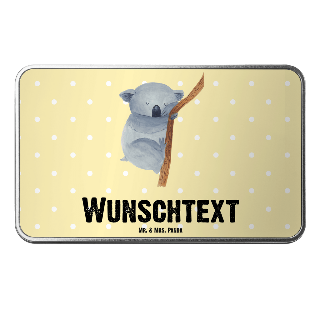 Personalisierte Metalldose Koalabär Personalisierte Metalldose, Dose mit Namen, Namensdose, Kiste mit Namen, Namenskiste, Tiermotive, Gute Laune, lustige Sprüche, Tiere, Koala, träumen, Traum, schlafen, Schlafzimmer, Traumland, Bär, Koalabär