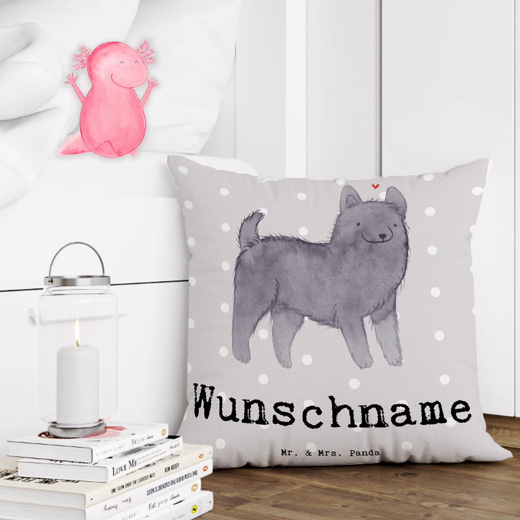 Personalisiertes Kissen Schipperke Lebensretter Kissen, personalisiert, Name, Wunschname, bedrucken, Kopfkissen, Hund, Hunderasse, Rassehund, Hundebesitzer, Geschenk, Tierfreund, Schenken, Welpe, Schipperke, belgische Hunderasse