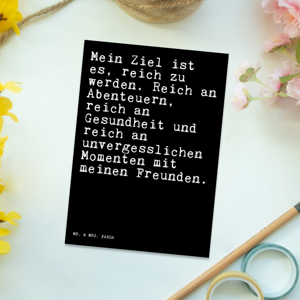 Postkarte Mein Ziel ist es,... Postkarte, Karte, Geschenkkarte, Grußkarte, Einladung, Ansichtskarte, Geburtstagskarte, Einladungskarte, Dankeskarte, Ansichtskarten, Einladung Geburtstag, Einladungskarten Geburtstag, Spruch, Sprüche, lustige Sprüche, Weisheiten, Zitate, Spruch Geschenke, Spruch Sprüche Weisheiten Zitate Lustig Weisheit Worte