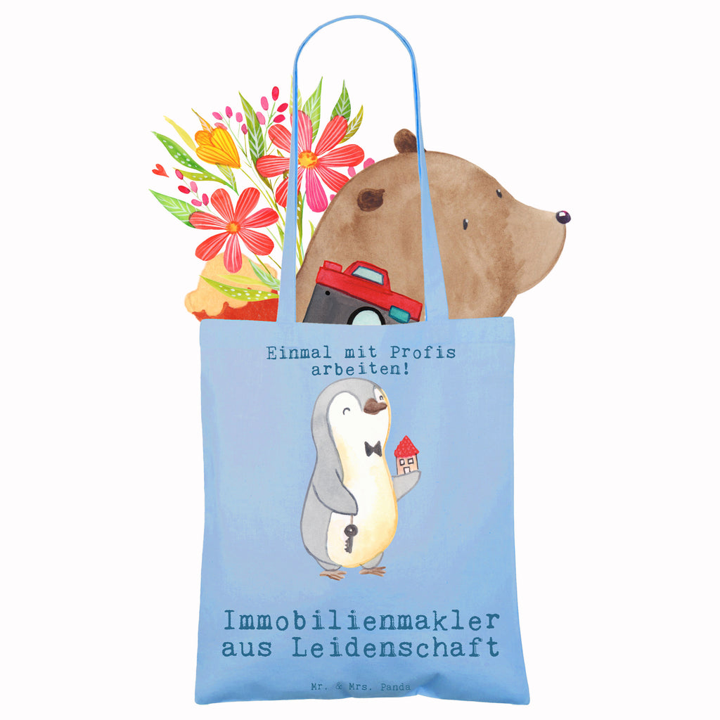 Tragetasche Immobilienmakler aus Leidenschaft Beuteltasche, Beutel, Einkaufstasche, Jutebeutel, Stoffbeutel, Tasche, Shopper, Umhängetasche, Strandtasche, Schultertasche, Stofftasche, Tragetasche, Badetasche, Jutetasche, Einkaufstüte, Laptoptasche, Beruf, Ausbildung, Jubiläum, Abschied, Rente, Kollege, Kollegin, Geschenk, Schenken, Arbeitskollege, Mitarbeiter, Firma, Danke, Dankeschön, Immobilienmakler, Immobilienhändler, Immobilienkaufmann, Immobilienbüro