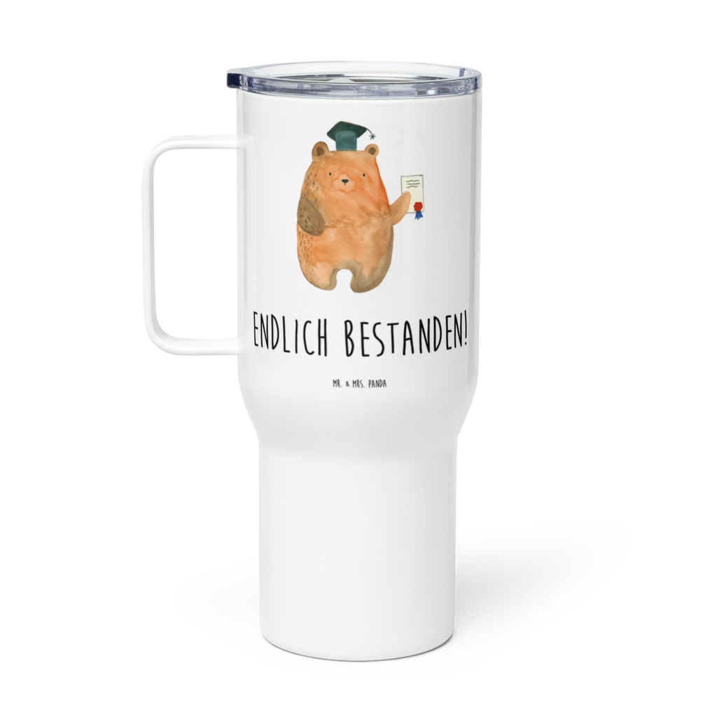 XXL Thermobecher Bär Prüfung Thermobecher, XL Thermobecher, Reisebecher, XL Reisetasse, Großer Thermobecher, Autobecher, Jumbo Becher, Bär, Teddy, Teddybär, Abitur, Prüfungen, Prüfung bestanden, Abschluss, Zeugnis, Abschlusszeugnis