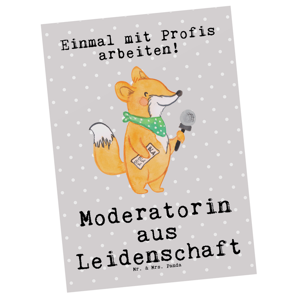 Postkarte Moderatorin aus Leidenschaft Postkarte, Karte, Geschenkkarte, Grußkarte, Einladung, Ansichtskarte, Geburtstagskarte, Einladungskarte, Dankeskarte, Ansichtskarten, Einladung Geburtstag, Einladungskarten Geburtstag, Beruf, Ausbildung, Jubiläum, Abschied, Rente, Kollege, Kollegin, Geschenk, Schenken, Arbeitskollege, Mitarbeiter, Firma, Danke, Dankeschön