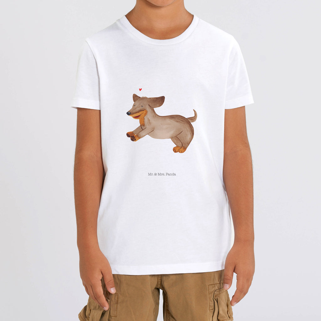 Organic Kinder T-Shirt Hund Dackel Kinder T-Shirt, Kinder T-Shirt Mädchen, Kinder T-Shirt Jungen, Hund, Hundemotiv, Haustier, Hunderasse, Tierliebhaber, Hundebesitzer, Sprüche, Hunde, Dackel, Dachshund, happy dog