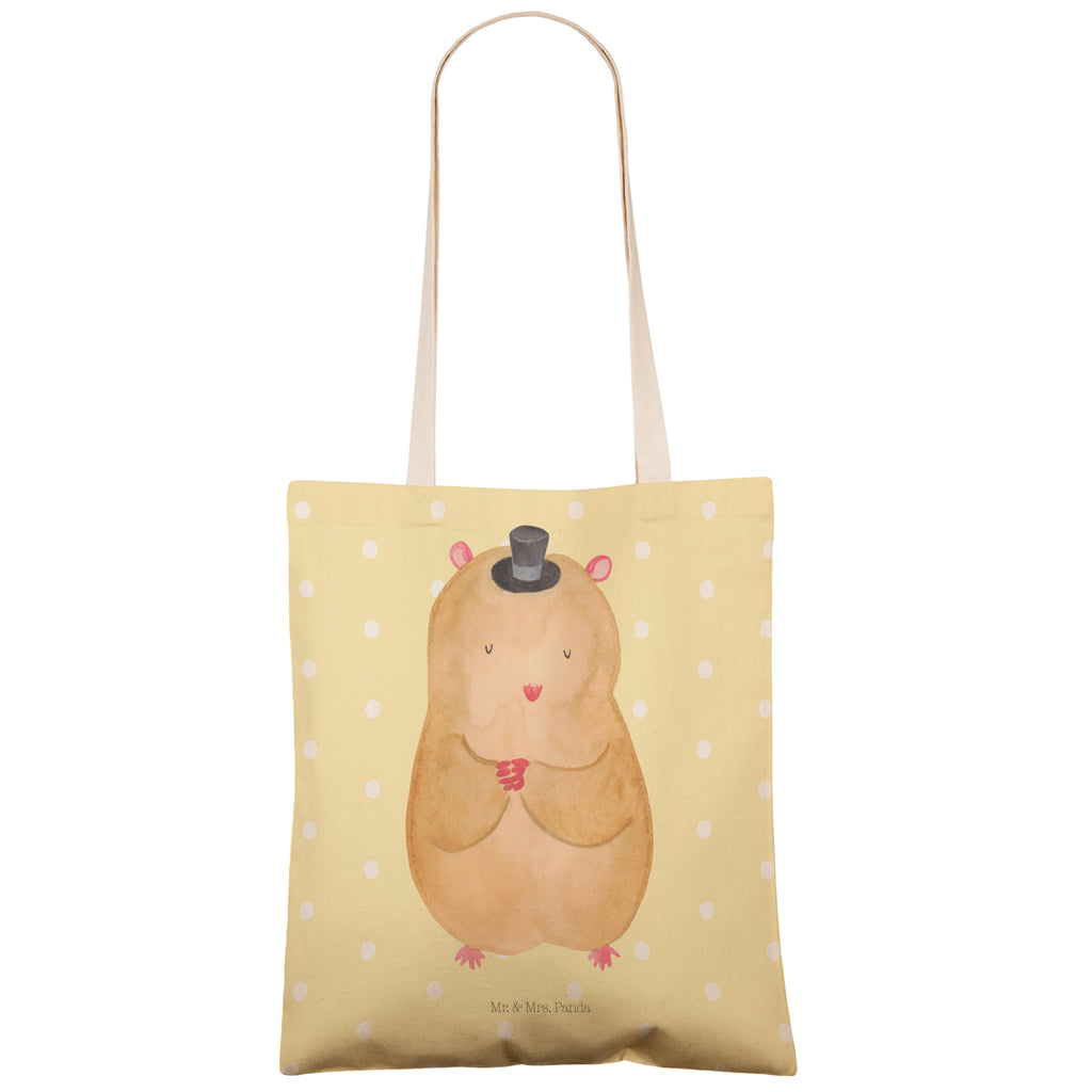 Einkaufstasche Hamster Hut Tragetasche, Tasche, Beutel, Stofftasche, Baumwolltasche, Umhängetasche, Shopper, Einkaufstasche, Beuteltasche, Tiermotive, Gute Laune, lustige Sprüche, Tiere, Hamster, Hut, Magier, Zylinder, Zwerghamster, Zauberer