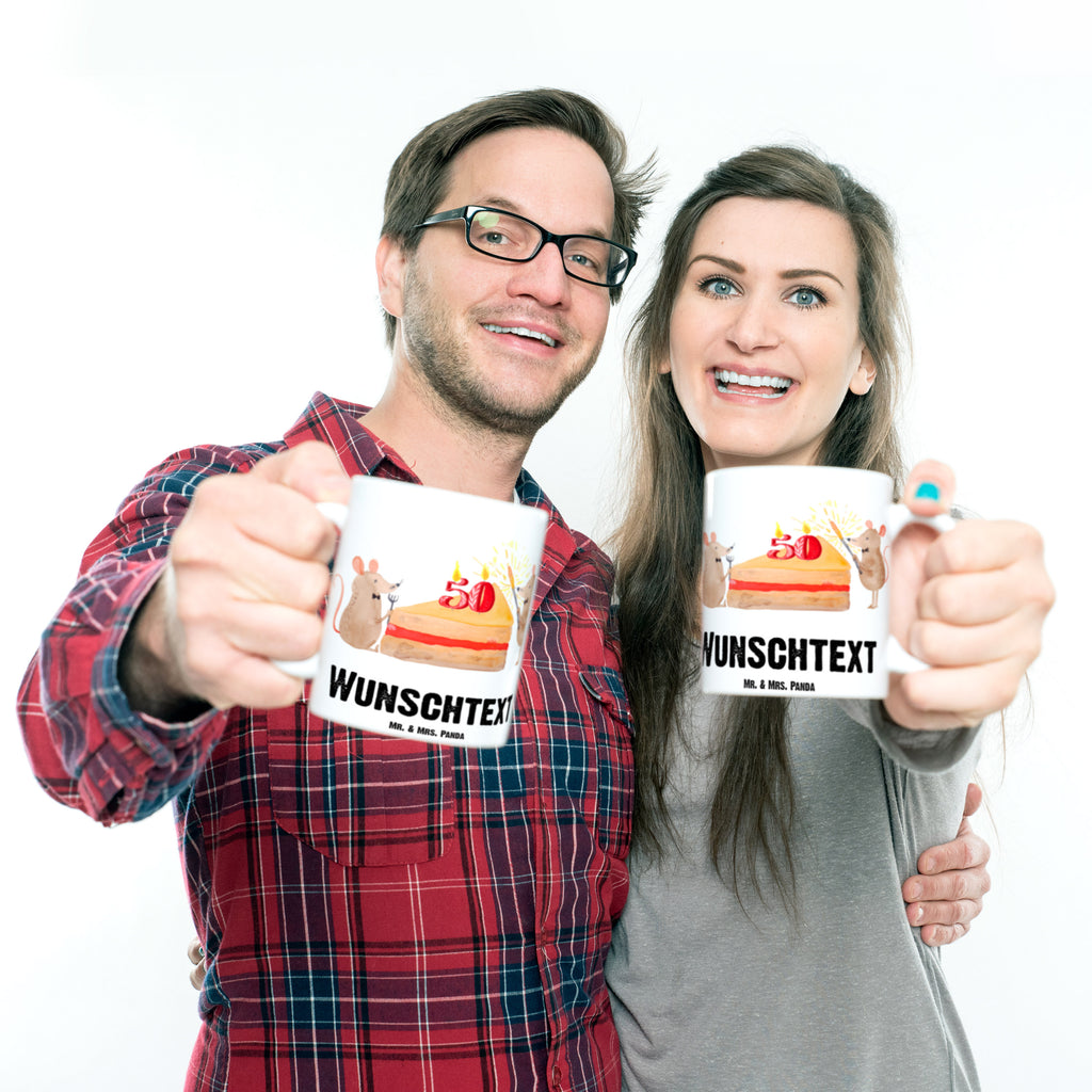 Personalisierte Tasse 50. Geburtstag Mäuse Kuchen Personalisierte Tasse, Namenstasse, Wunschname, Personalisiert, Tasse, Namen, Drucken, Tasse mit Namen, Geburtstag, Geburtstagsgeschenk, Geschenk, Maus, Geburtstage, Happy Birthday, Geburtstagsfeier