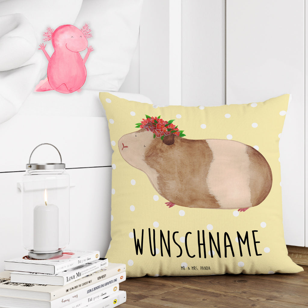 Personalisiertes Kissen Meerschweinchen weise Kissen, personalisiert, Name, Wunschname, bedrucken, Kopfkissen, Tiermotive, Gute Laune, lustige Sprüche, Tiere, Meerschweinchen, Meerie, Meeries, Wunder, Blumenkind, Realität, Spruch, Weisheit, Motivation, Wunderland