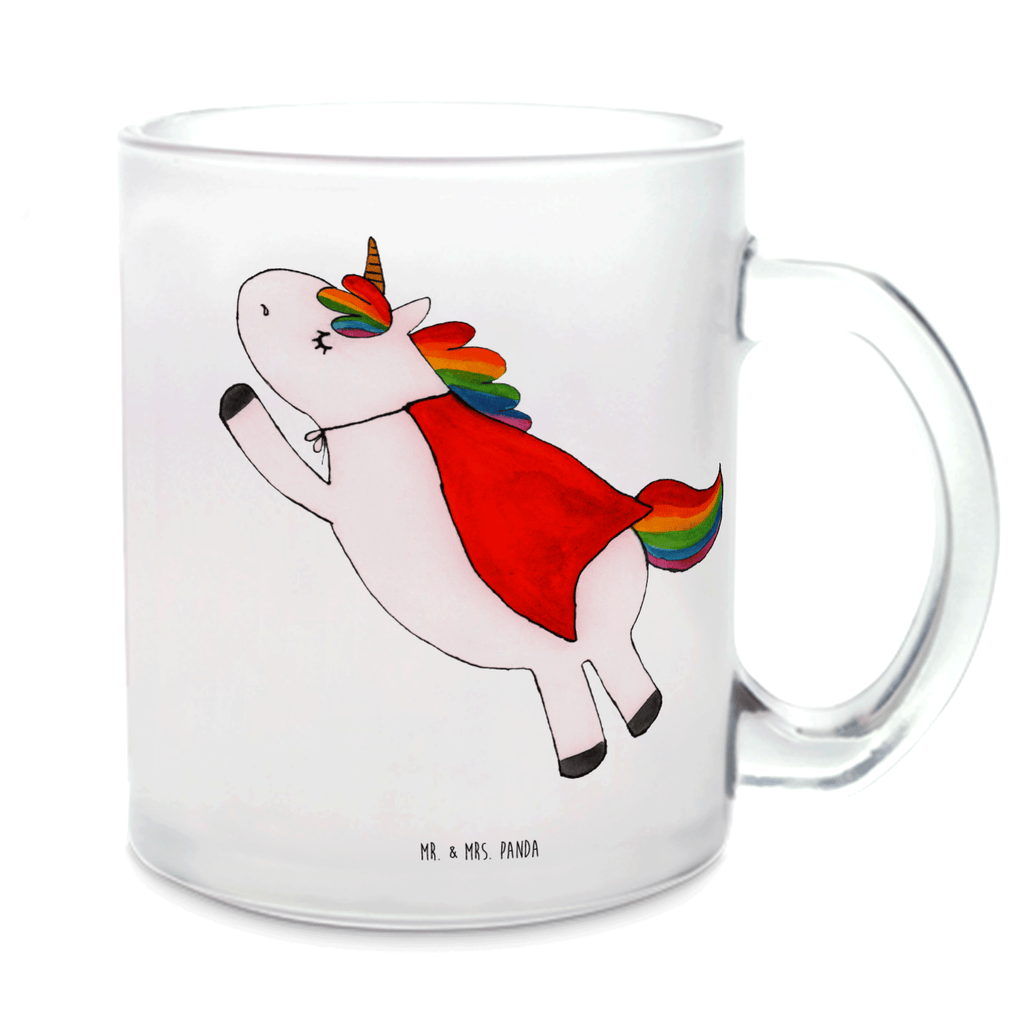 Teetasse Einhorn Super Teetasse, Teeglas, Teebecher, Tasse mit Henkel, Tasse, Glas Teetasse, Teetasse aus Glas, Einhorn, Einhörner, Einhorn Deko, Pegasus, Unicorn, Traummann, Superheld, Held, Freundin, Geschenk, Girl, Mädchen