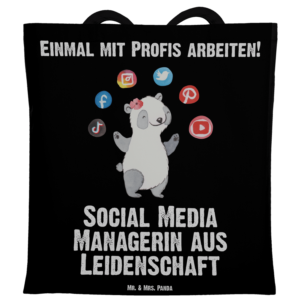 Tragetasche Social Media Managerin aus Leidenschaft Beuteltasche, Beutel, Einkaufstasche, Jutebeutel, Stoffbeutel, Tasche, Shopper, Umhängetasche, Strandtasche, Schultertasche, Stofftasche, Tragetasche, Badetasche, Jutetasche, Einkaufstüte, Laptoptasche, Beruf, Ausbildung, Jubiläum, Abschied, Rente, Kollege, Kollegin, Geschenk, Schenken, Arbeitskollege, Mitarbeiter, Firma, Danke, Dankeschön