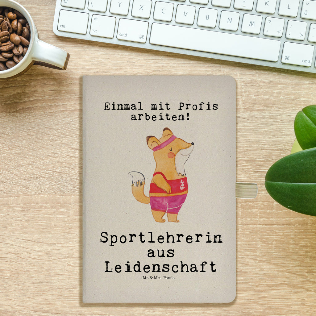 Baumwoll Notizbuch Sportlehrerin Leidenschaft Notizen, Eintragebuch, Tagebuch, Notizblock, Adressbuch, Journal, Kladde, Skizzenbuch, Notizheft, Schreibbuch, Schreibheft, Beruf, Ausbildung, Jubiläum, Abschied, Rente, Kollege, Kollegin, Geschenk, Schenken, Arbeitskollege, Mitarbeiter, Firma, Danke, Dankeschön