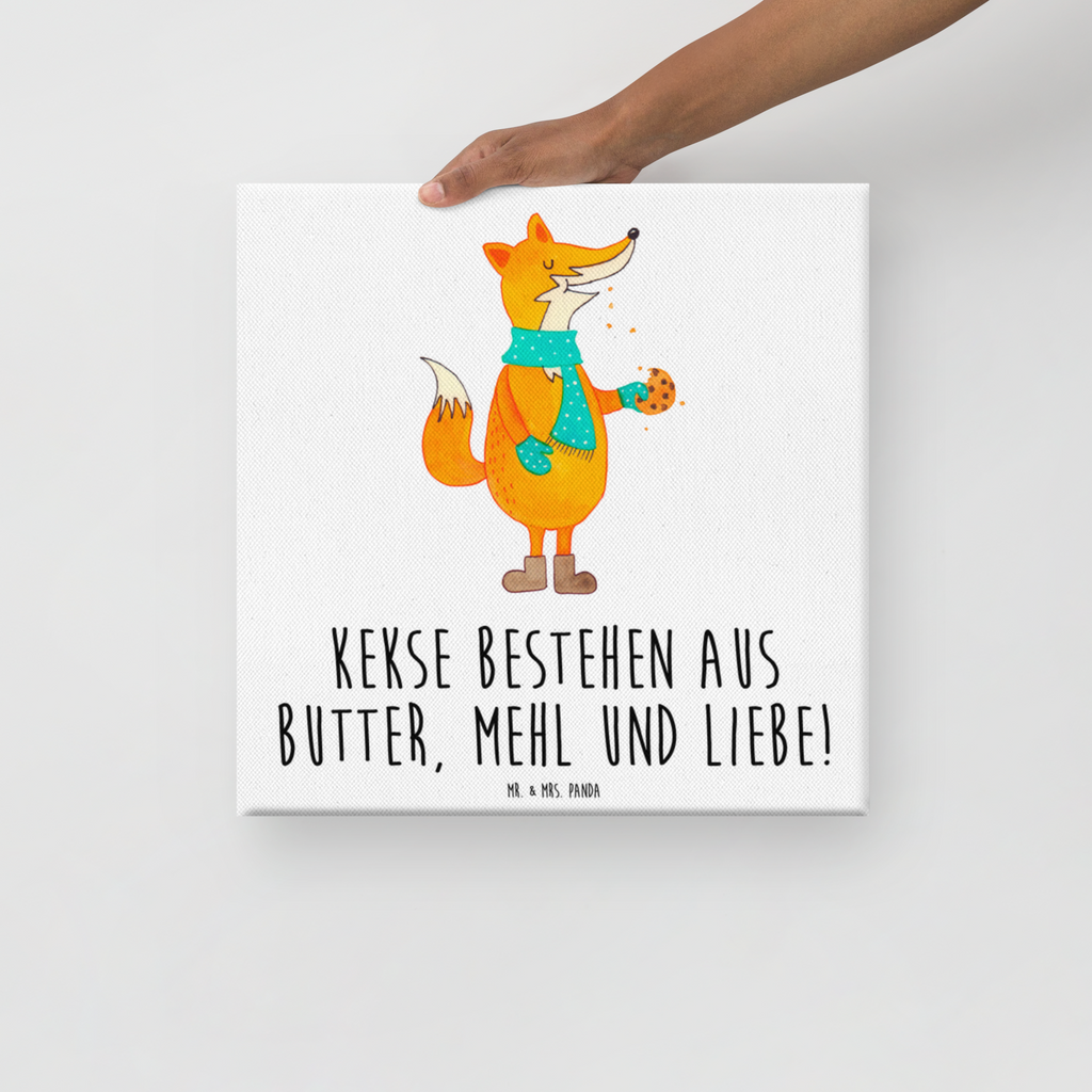 Leinwand Bild Fuchs Keks Leinwand, Bild, Kunstdruck, Wanddeko, Dekoration, Fuchs, Füchse, Backen Spruch, Kekse, Winter, Weihnachtszeit, Plätzchen, Liebe, Küche Deko