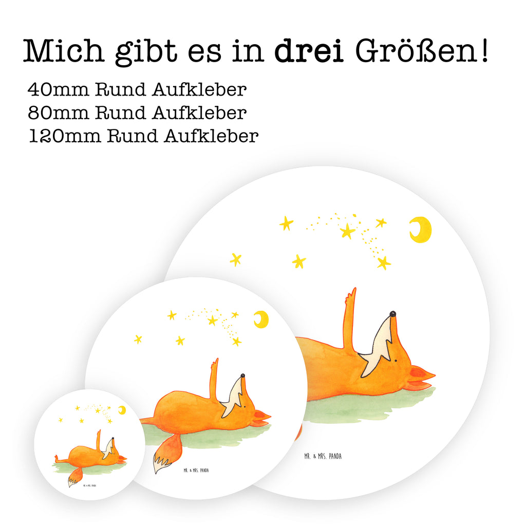 Rund Aufkleber Fuchs Sterne Sticker, Aufkleber, Etikett, Fuchs, Füchse, tröstende Worte, Spruch positiv, Spruch schön, Romantik, Always Look on the Bright Side of Life